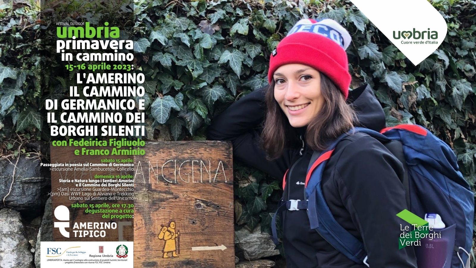 “Umbria Primavera in Cammino” – I prodotti e i paesaggi dell’Amerino Tipico tra i protagonisti del festival di outdoor, con degustazioni e visite dei borghi. Il trekking di sabato 15 aprile 2023 si terrà ad Amelia (Tr)